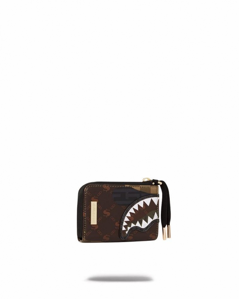 Brown Men's Sprayground Stealth Mode Wallets | IEQG39186