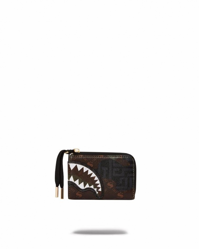 Brown Men's Sprayground Stealth Mode Wallets | IEQG39186