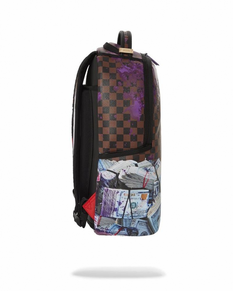 Brown Men's Sprayground The Heist Backpacks | NUET71395