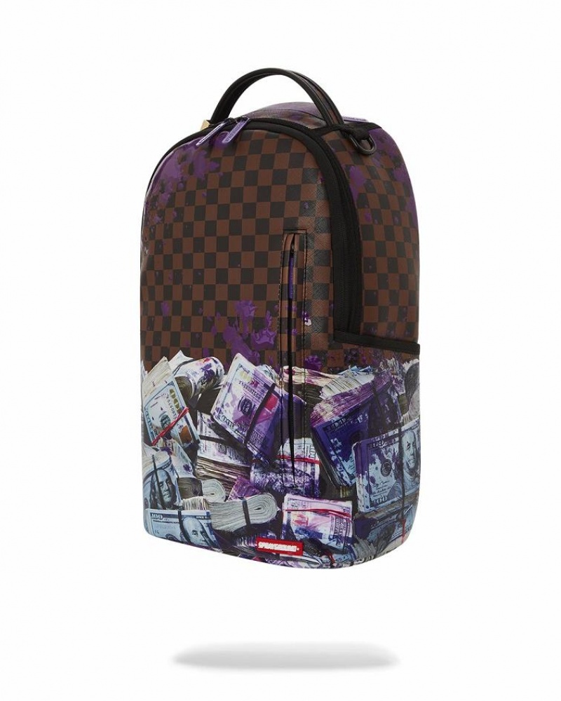 Brown Men's Sprayground The Heist Backpacks | NUET71395