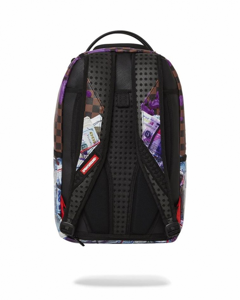 Brown Men's Sprayground The Heist Backpacks | NUET71395