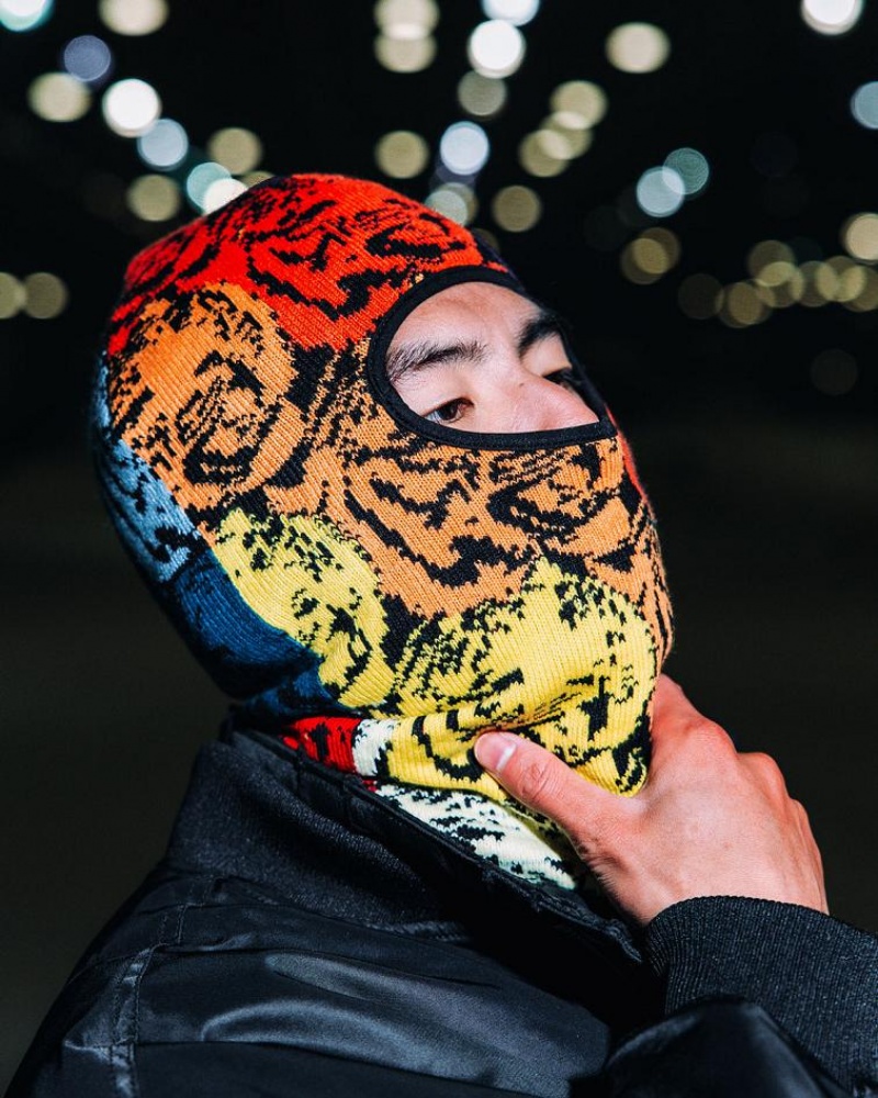 Brown Men's Sprayground Tiger Squad Ski Mask | GQRU92765