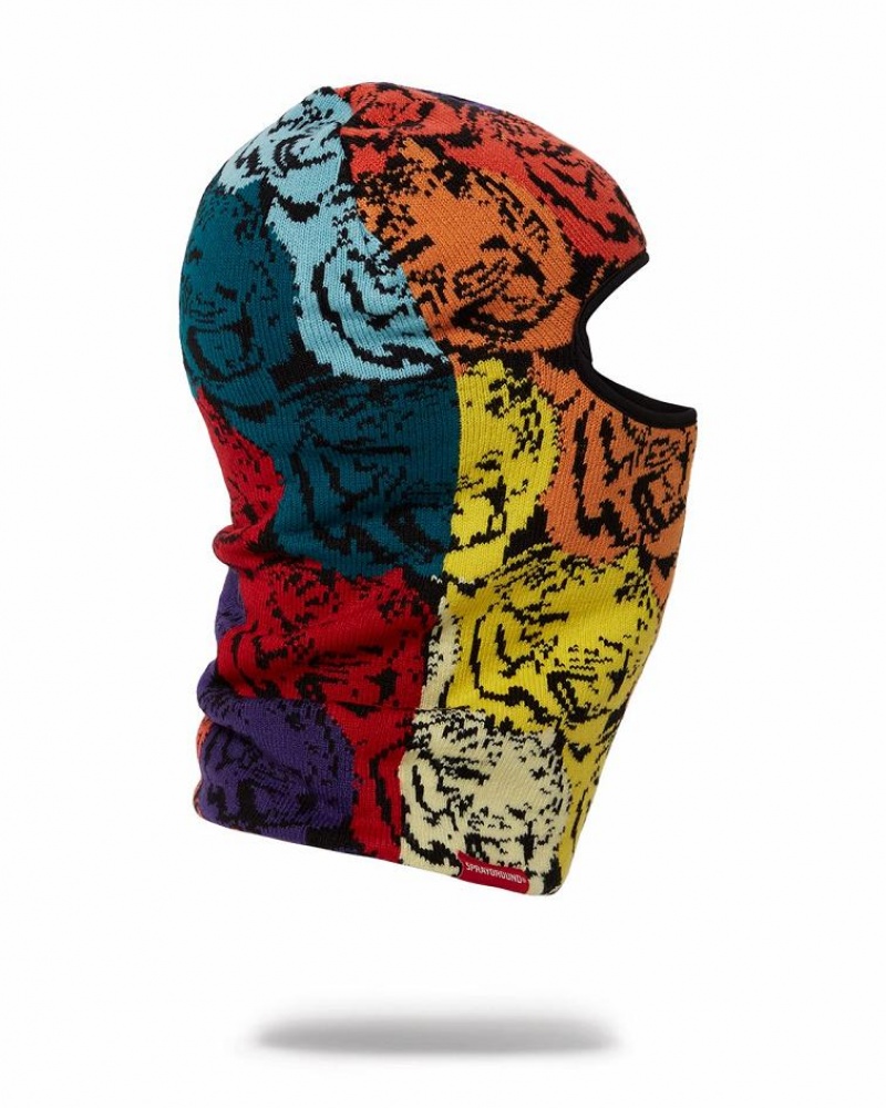 Brown Men's Sprayground Tiger Squad Ski Mask | GQRU92765