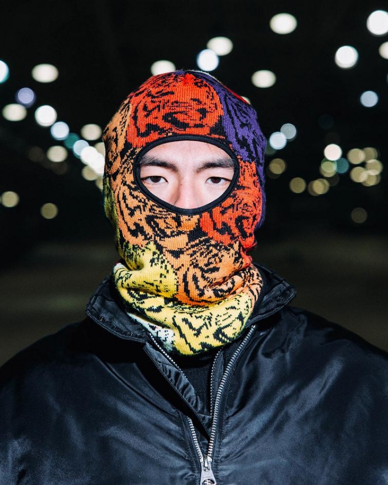 Brown Men's Sprayground Tiger Squad Ski Mask | GQRU92765