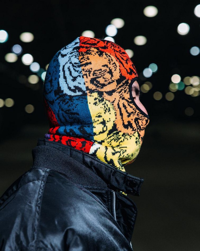 Brown Men's Sprayground Tiger Squad Ski Mask | GQRU92765