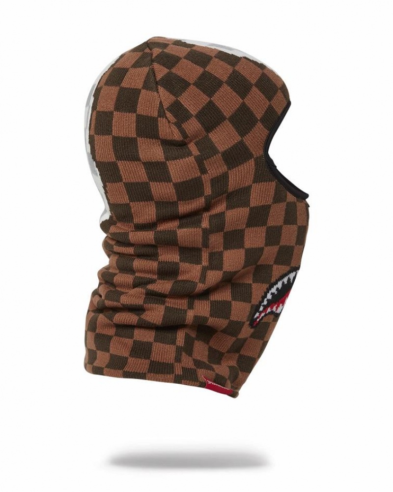 Brown Men's Sprayground Unstoppable Endeavors Ii Ski Mask | YWBO49756