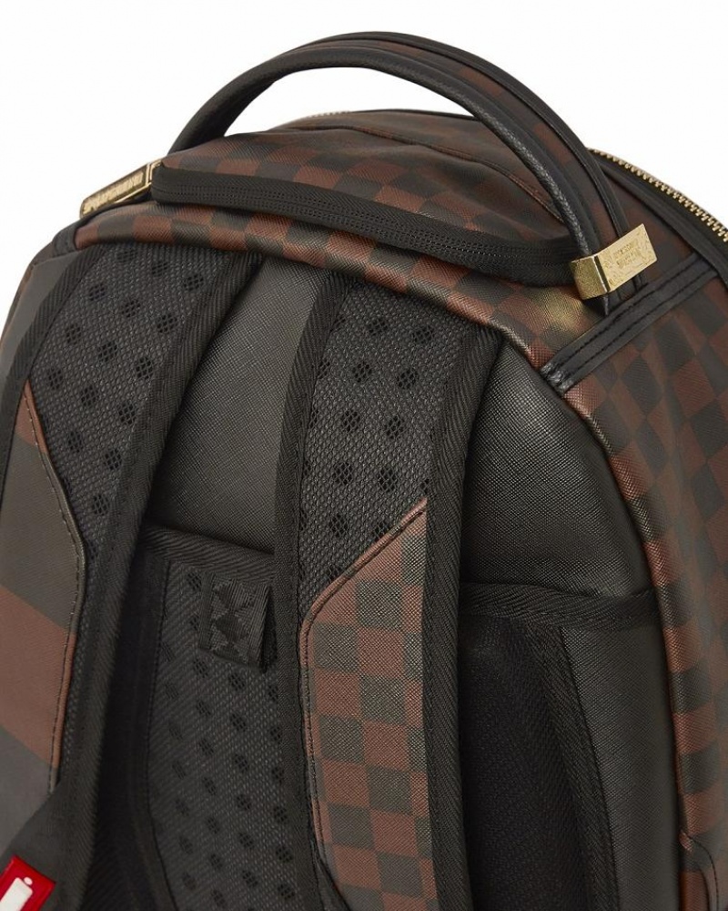 Brown Men's Sprayground Xtc Sharks In Paris Backpacks | EAFI63548