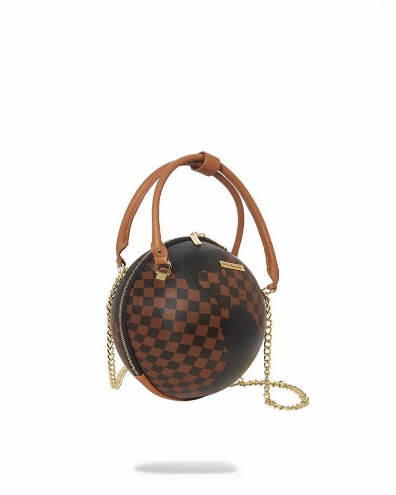 Brown Women's Sprayground A.I.5 Global Handbag | QMXY13062