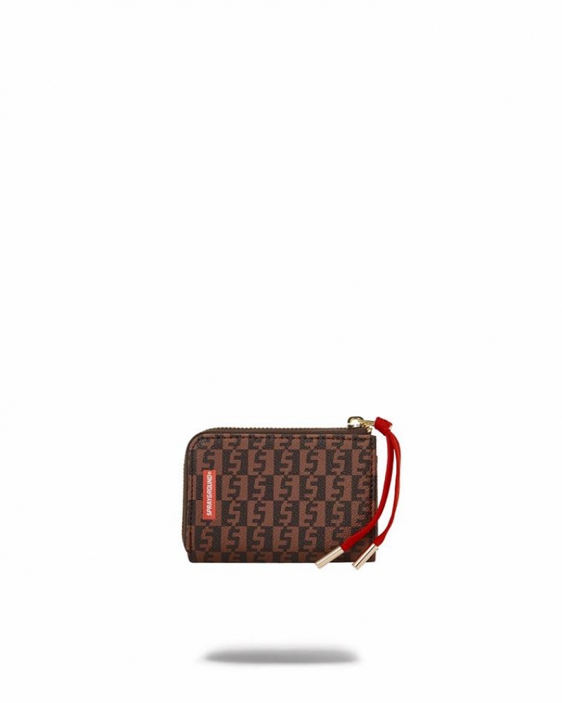 Brown Women's Sprayground Alpha Navigator Wallets | AZBV25483