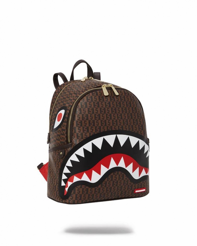 Brown Women's Sprayground Cashin Checks Savage | SEOQ15428