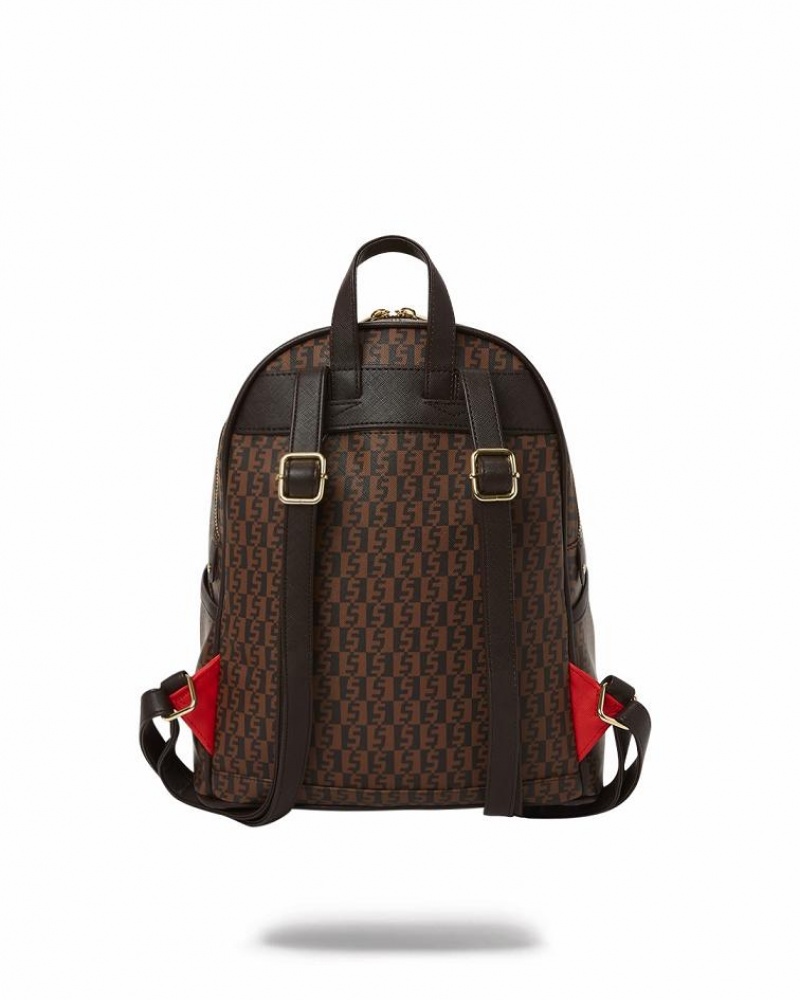 Brown Women's Sprayground Cashin Checks Savage | SEOQ15428