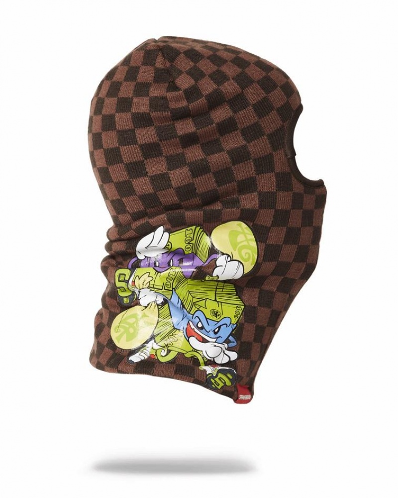 Brown Women's Sprayground Chase Bank Ski Mask | RDJE03162