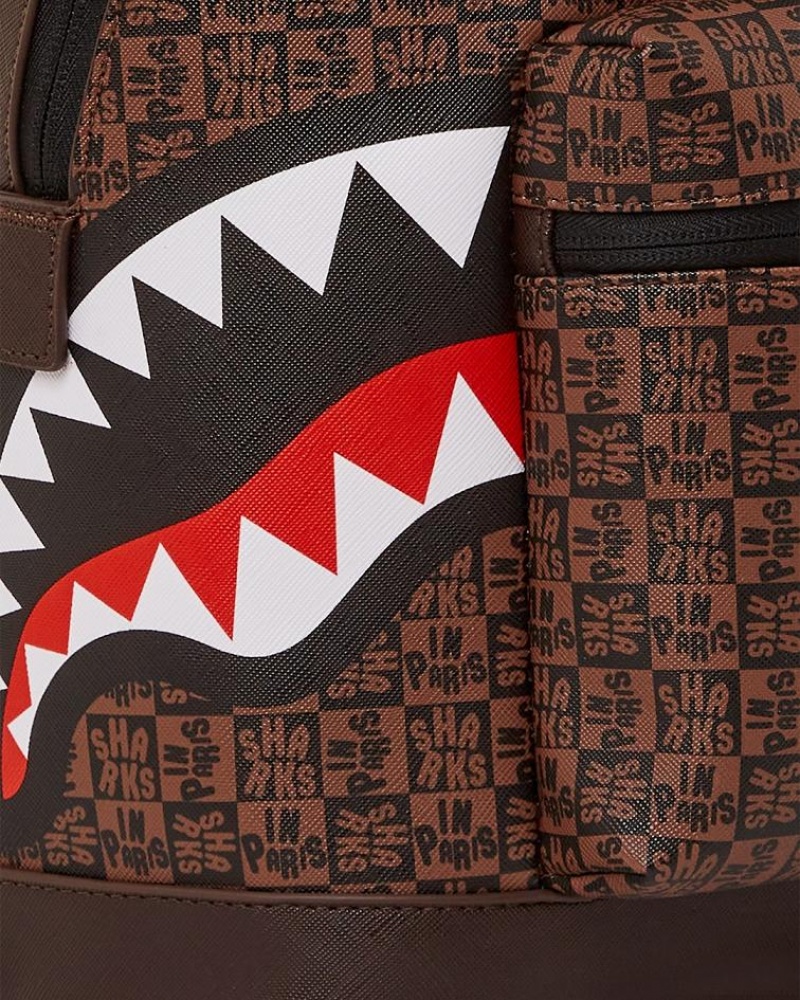 Brown Women's Sprayground Frenzy Sharks Savage | JTEN98167