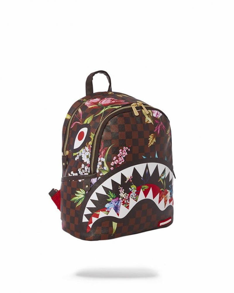 Brown Women's Sprayground Garden Of Sharks Savage | UIDB40629