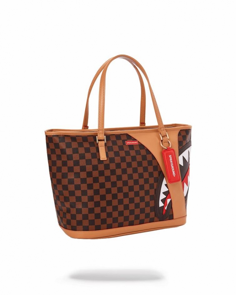 Brown Women's Sprayground Henny Air To The Throne Tote Bags | JXNT91540