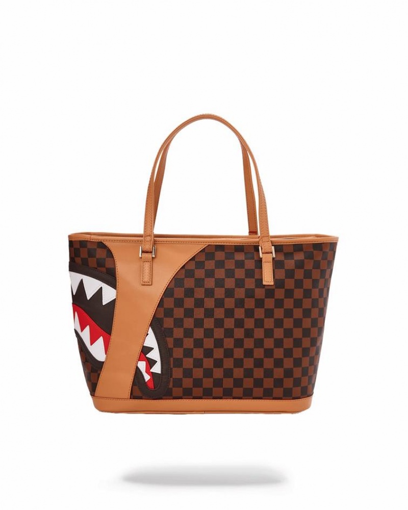 Brown Women's Sprayground Henny Air To The Throne Tote Bags | JXNT91540