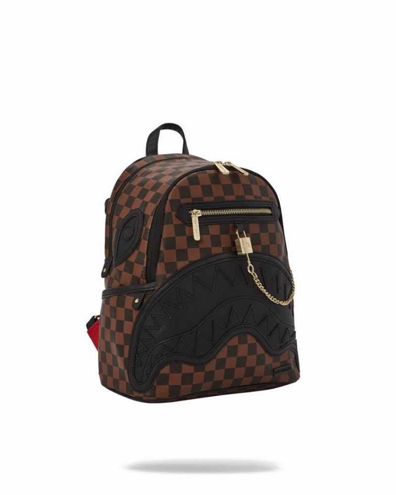 Brown Women's Sprayground Henny Lock Sharks In Paris Savage | ACNO07524