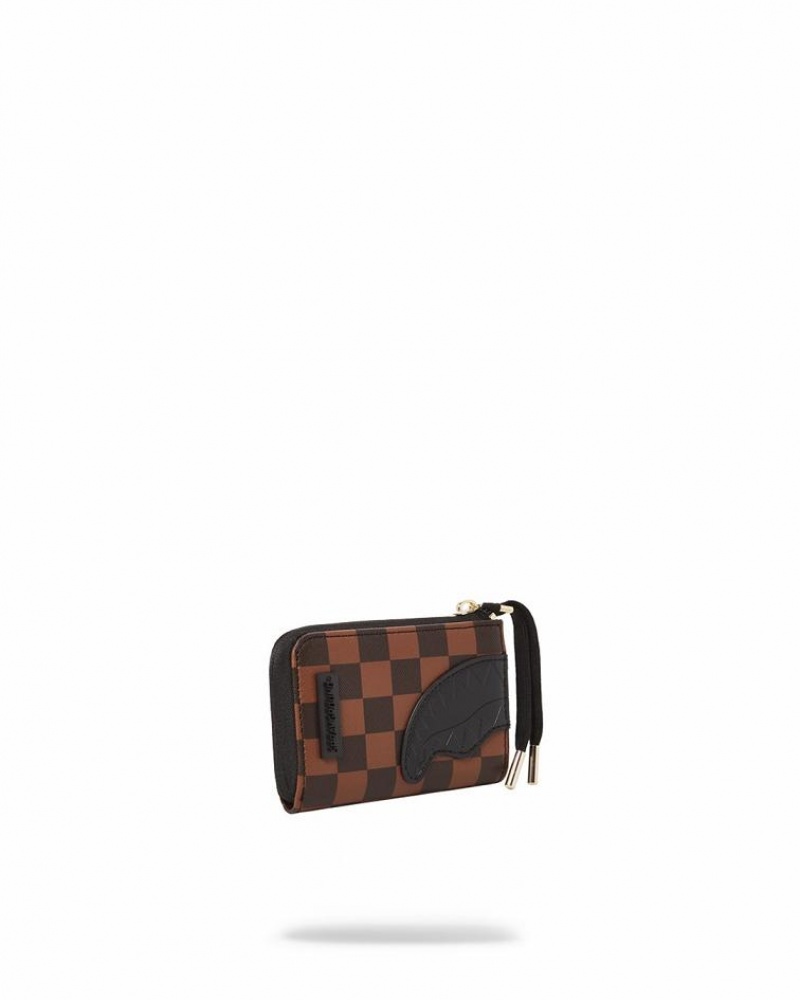 Brown Women's Sprayground Henny Lock Sharks In Paris Wallets | SQJT87410