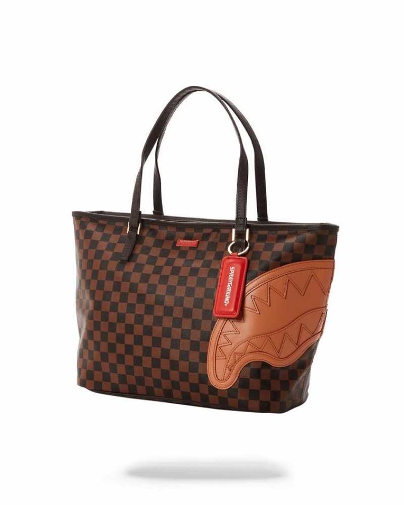 Brown Women's Sprayground Henny Tote Bags | PIAX83647