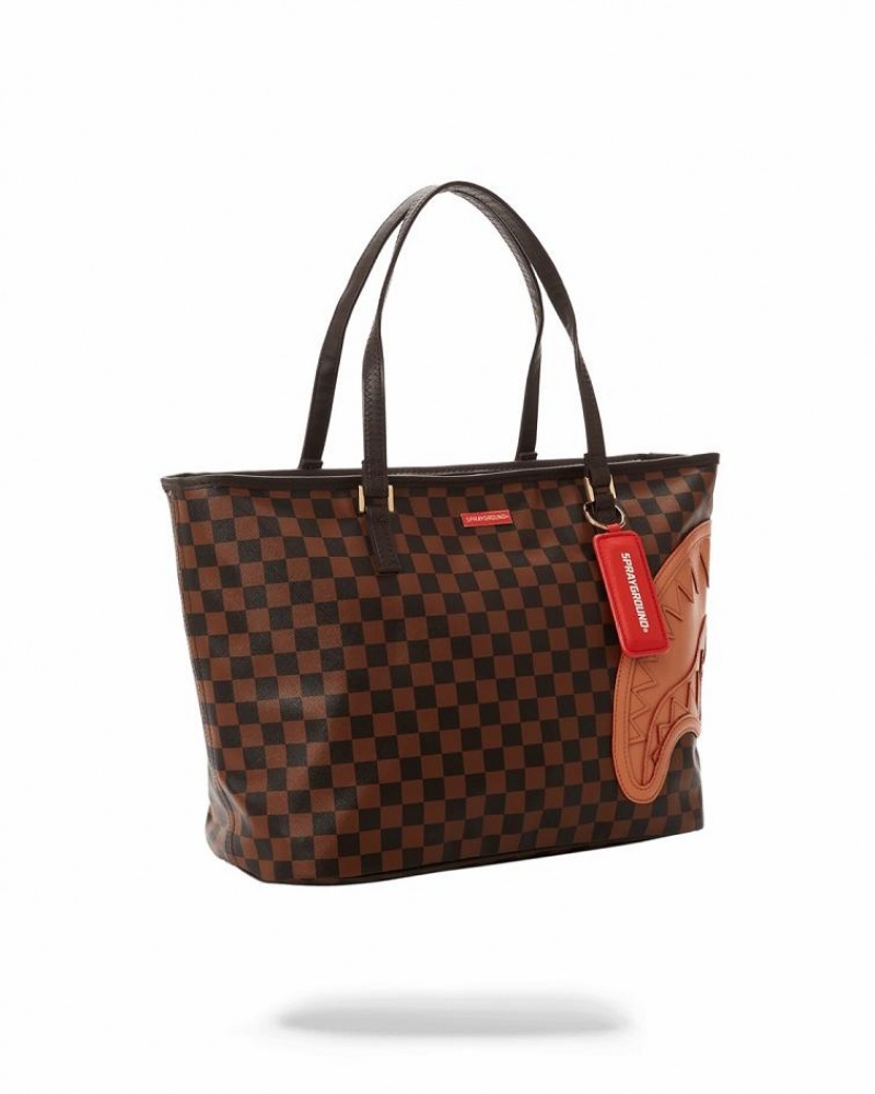 Brown Women's Sprayground Henny Tote Bags | PIAX83647