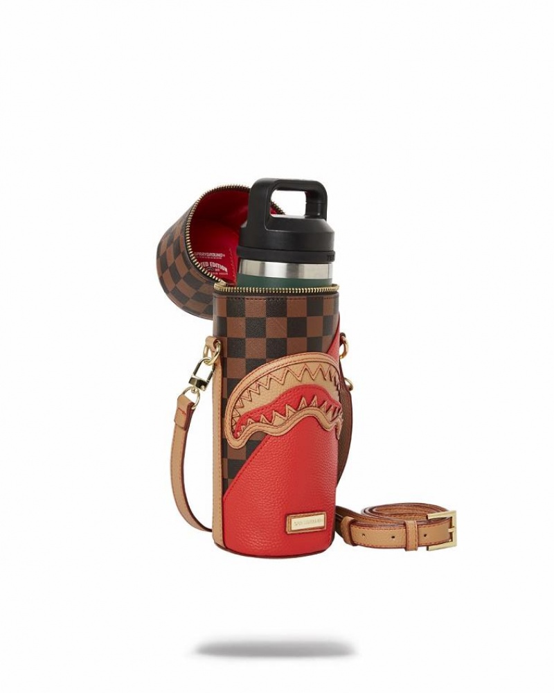 Brown Women's Sprayground Raceway Tubular Slings Bag | QYLZ84136