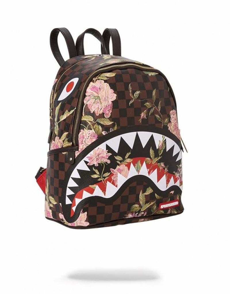 Brown Women's Sprayground Sharkflower Savage | SXWE04561