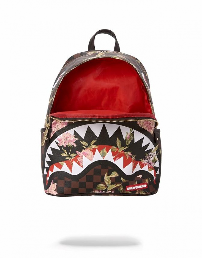 Brown Women's Sprayground Sharkflower Savage | SXWE04561