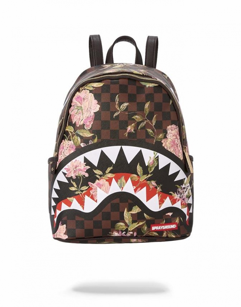 Brown Women\'s Sprayground Sharkflower Savage | SXWE04561