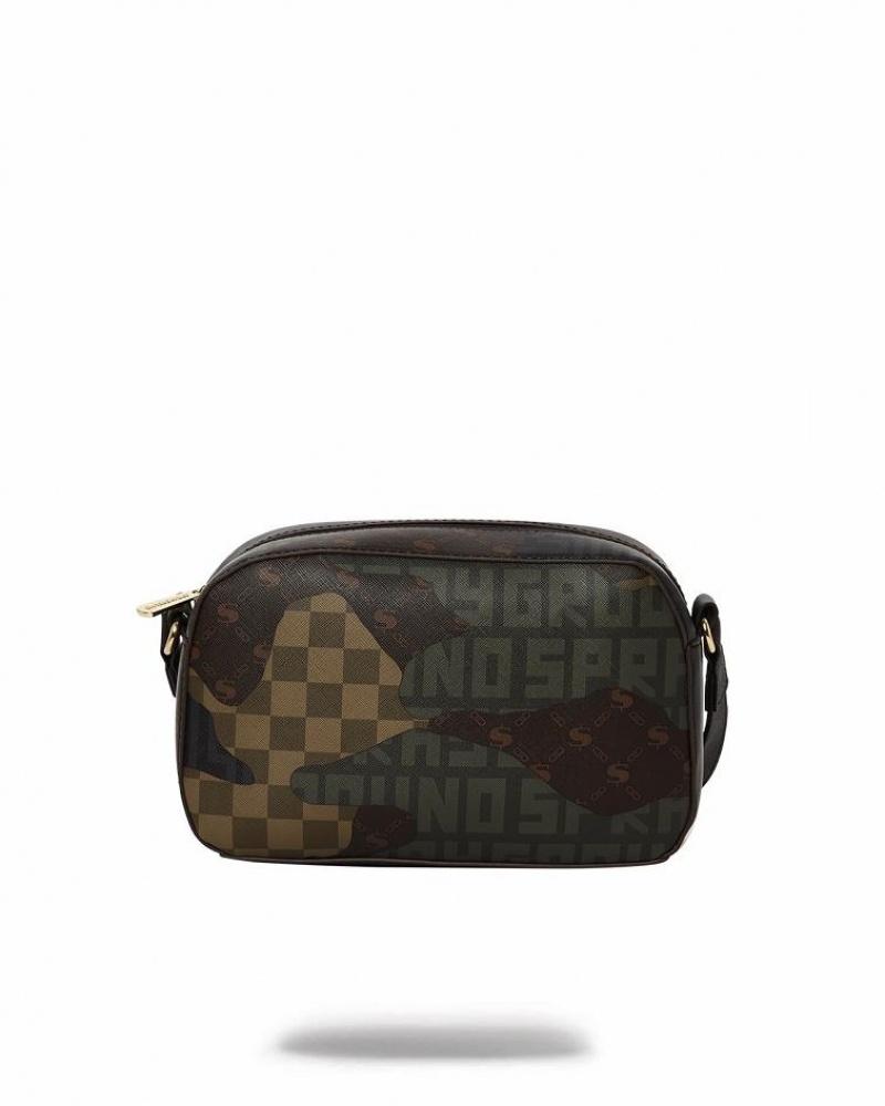 Brown Women's Sprayground Stealth Mode Slings Bag | PGMY61392