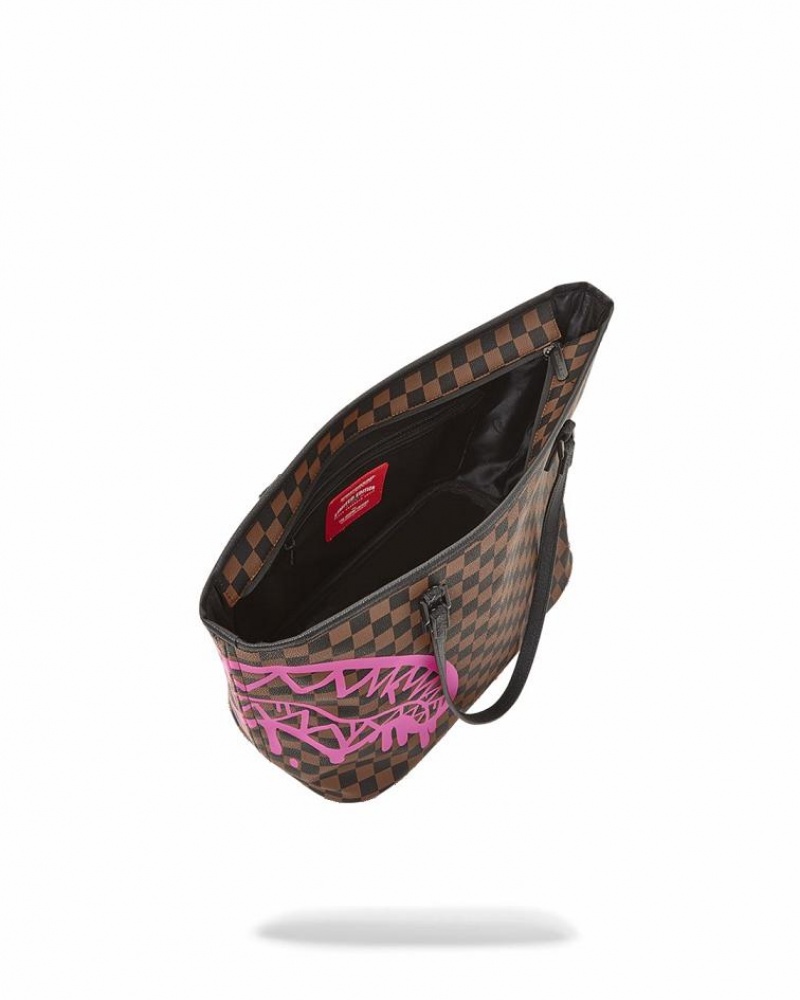 Brown Women's Sprayground The Artists Touch Tote Bags | TQAS43170