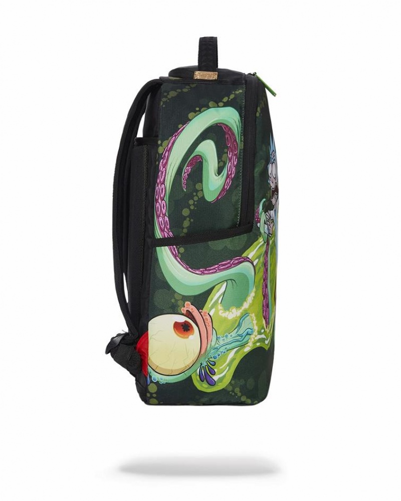 Geen Men's Sprayground Rick & Morty Backpacks | GSVD79835