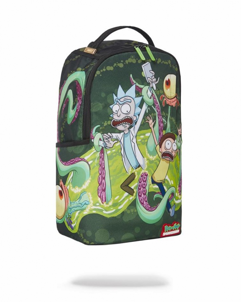 Geen Men's Sprayground Rick & Morty Backpacks | GSVD79835