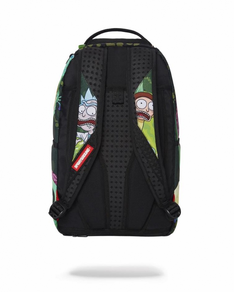 Geen Men's Sprayground Rick & Morty Backpacks | GSVD79835