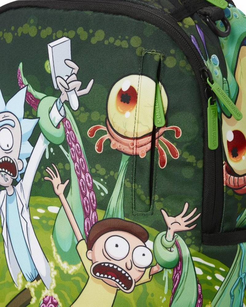 Geen Men's Sprayground Rick & Morty Backpacks | GSVD79835