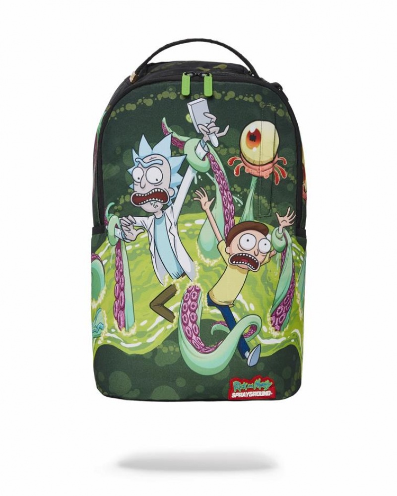 Geen Men\'s Sprayground Rick & Morty Backpacks | GSVD79835