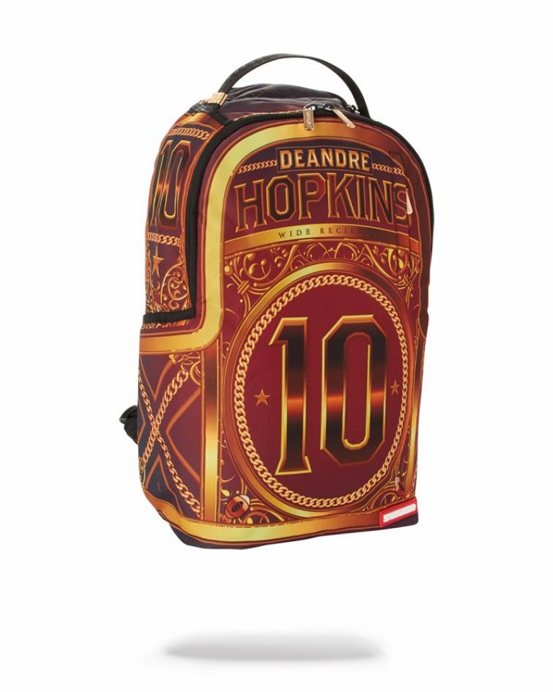 Gold Men's Sprayground Nfl Deandre Hopkins Backpacks | QZGD16925