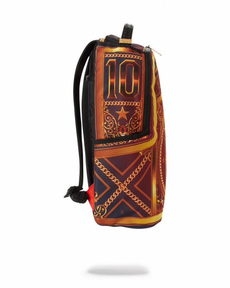 Gold Men's Sprayground Nfl Deandre Hopkins Backpacks | QZGD16925