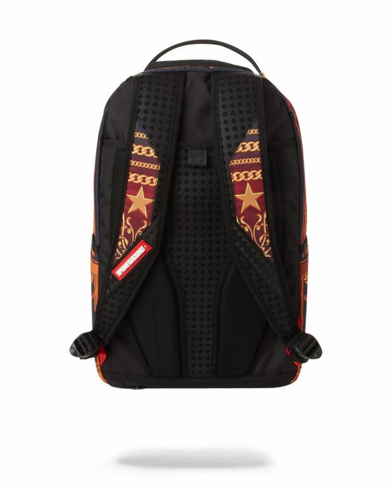 Gold Men's Sprayground Nfl Deandre Hopkins Backpacks | QZGD16925