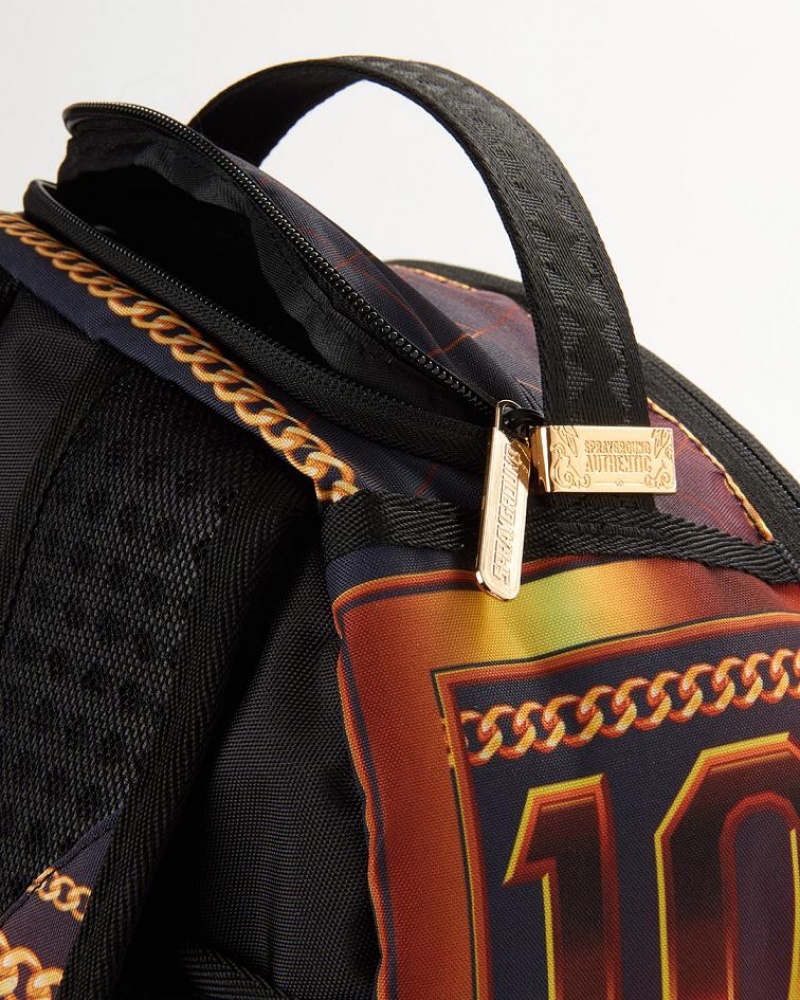 Gold Men's Sprayground Nfl Deandre Hopkins Backpacks | QZGD16925