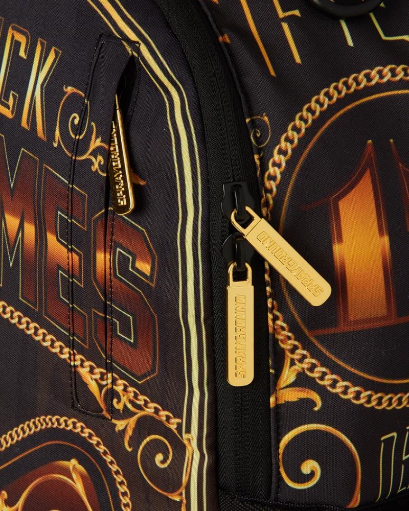 Gold Men's Sprayground Nfl Patrick Mahomes Backpacks | RJOU45296