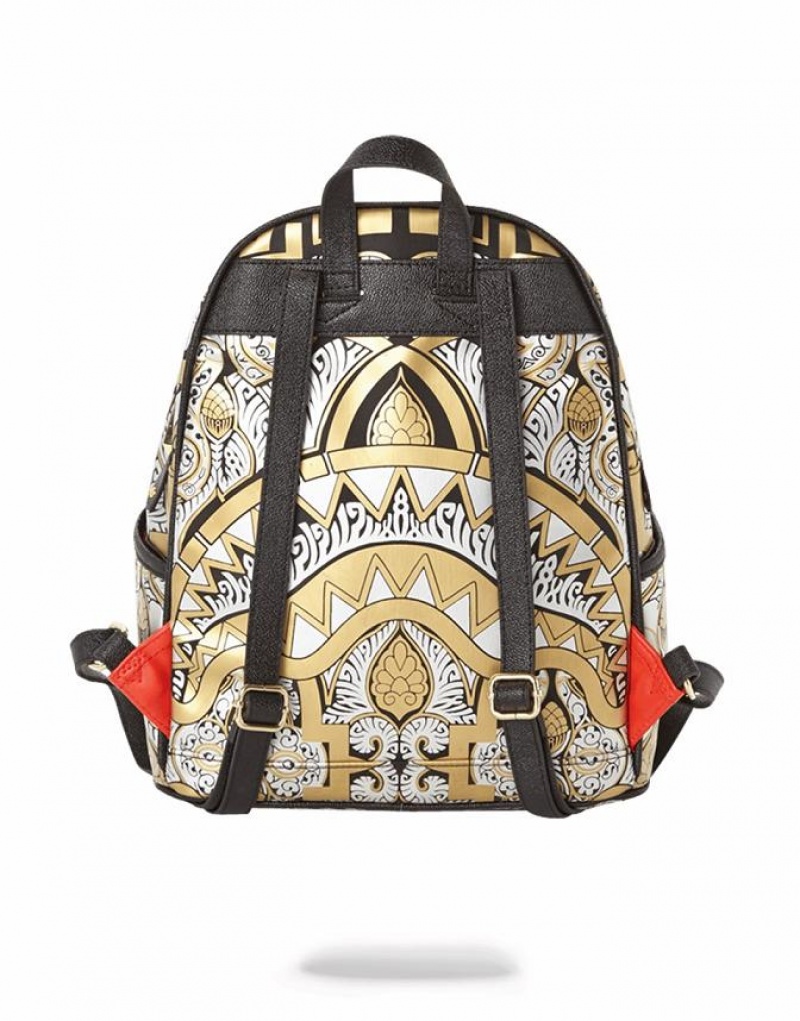 Gold Women's Sprayground Queen Sheeba's Savage | TRVH70516