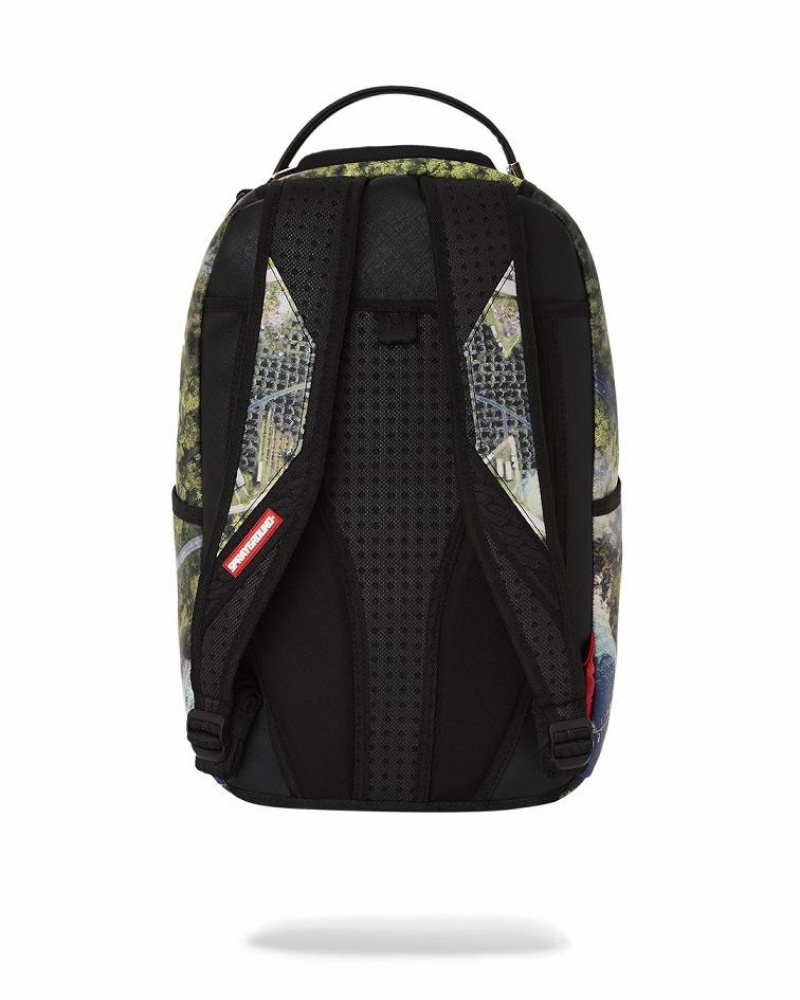 Green Men's Sprayground Aerial Pursuit Backpacks | DKSV30276