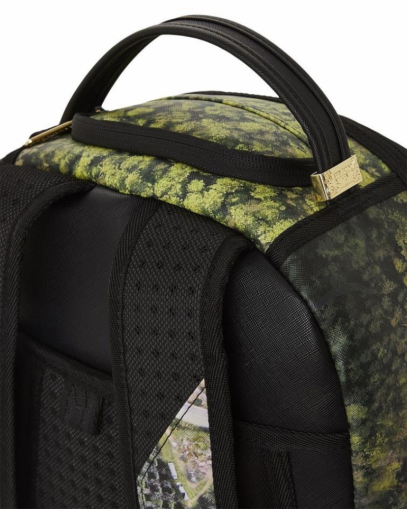 Green Men's Sprayground Aerial Pursuit Backpacks | DKSV30276