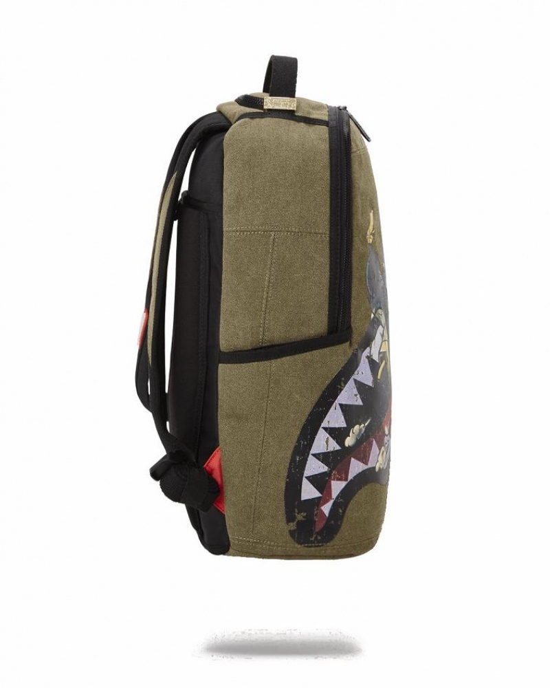 Green Men's Sprayground Call Of Duty Backpacks | CMZR15780