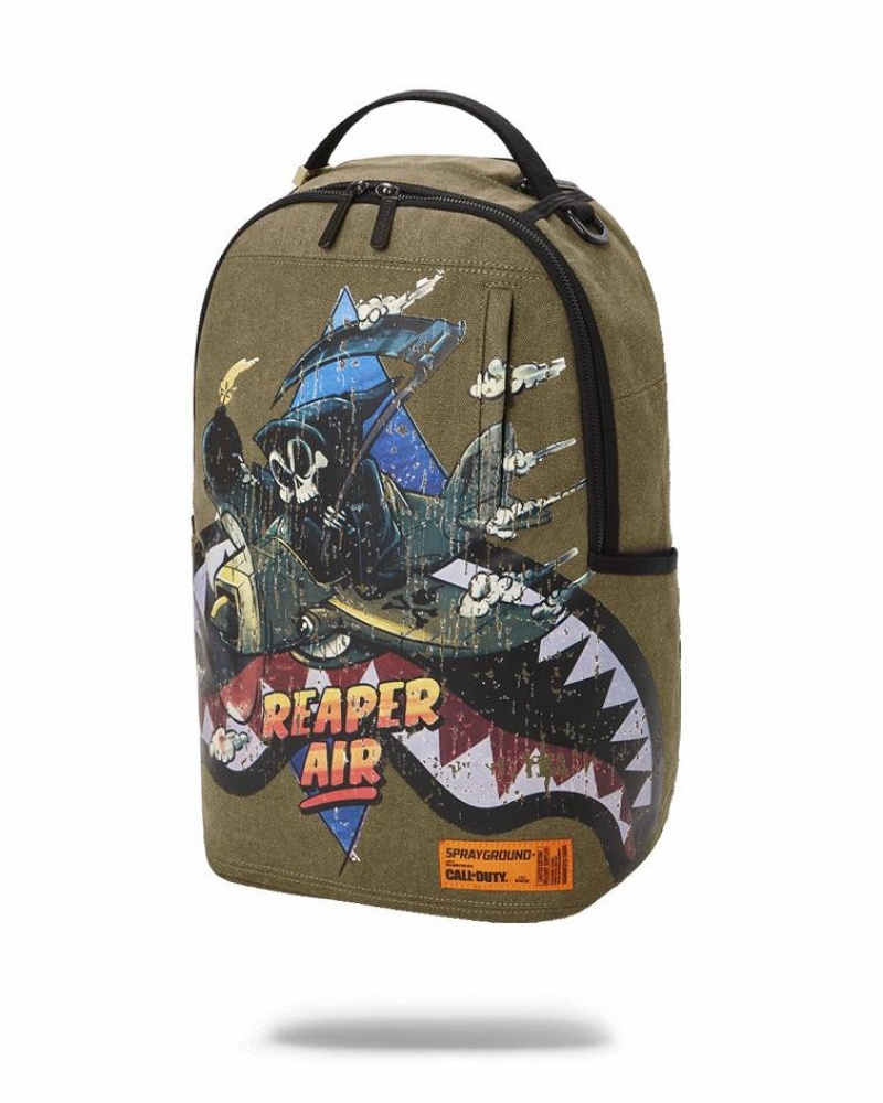 Green Men's Sprayground Call Of Duty Backpacks | CMZR15780