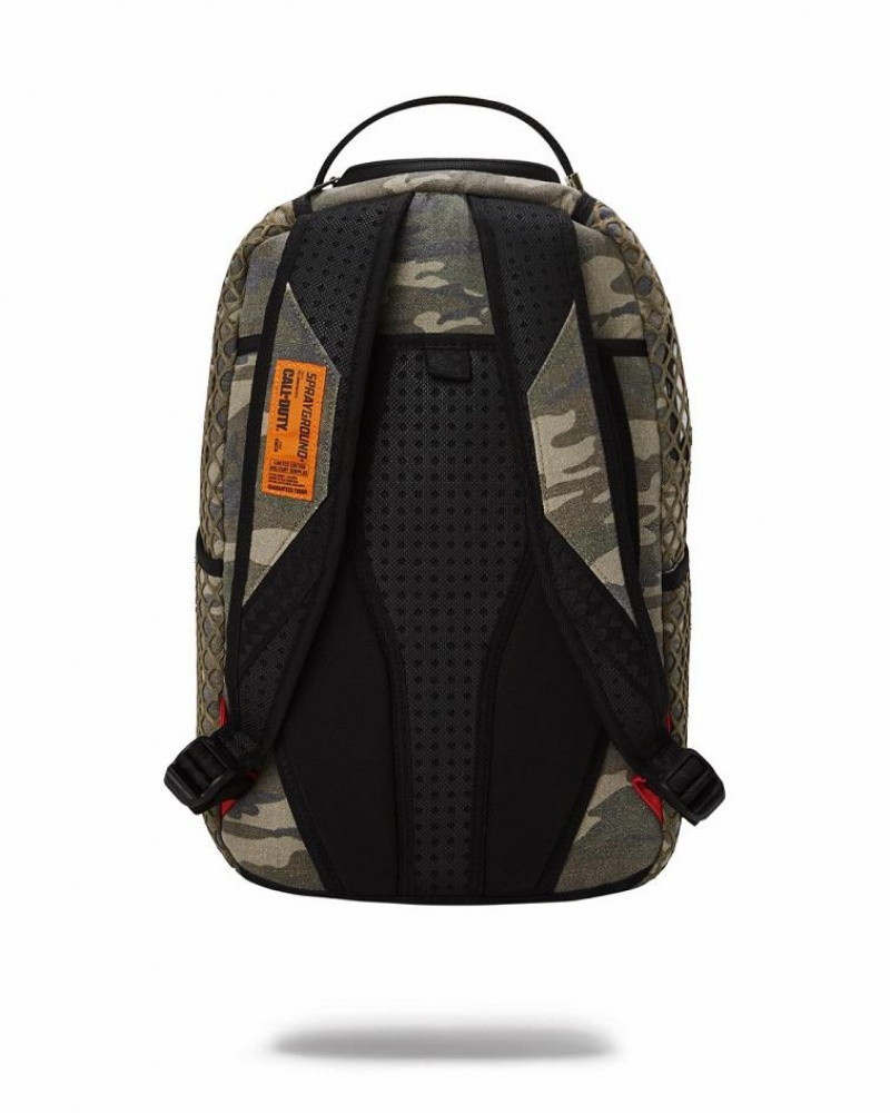 Green Men's Sprayground Call Of Duty Backpacks | TZEK37248