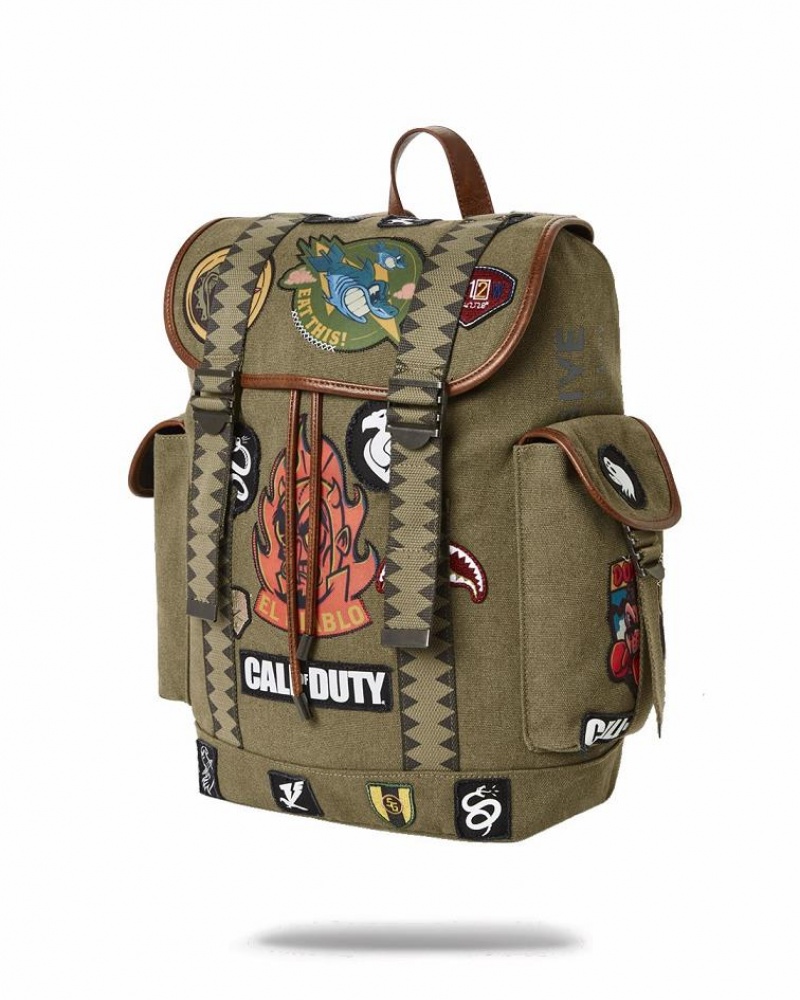 Green Men's Sprayground Call Of Duty Monte Carlo | SPZB45318