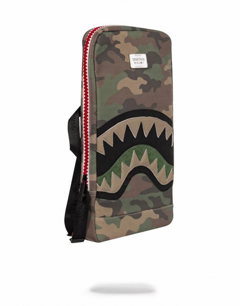 Green Men's Sprayground Cut & Sew Backpacks | TKVH10875