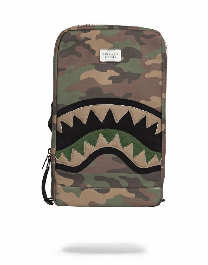 Green Men\'s Sprayground Cut & Sew Backpacks | TKVH10875