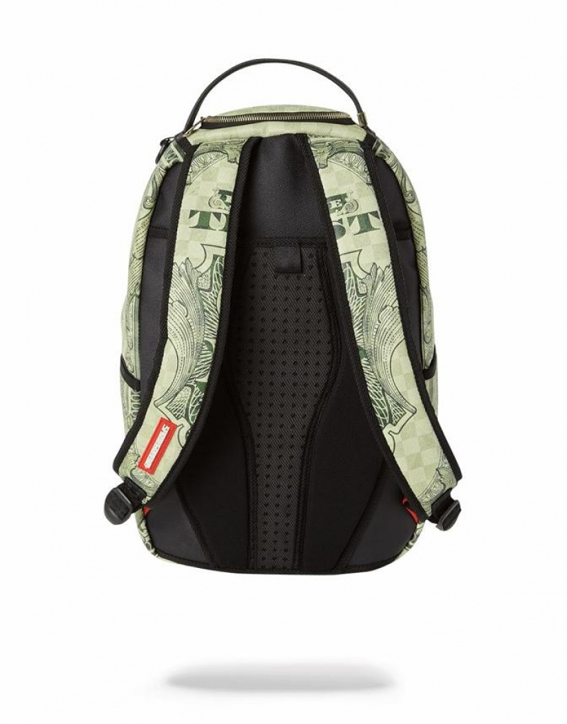 Green Men's Sprayground In God We Backpacks | HFVL53046